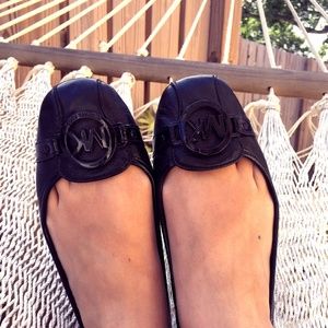 Michael Kors Black Leather Flats